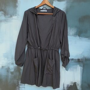Maurices Black Hooded Utility Jacket 1x